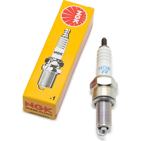 Set Di Candele Di Accensione Ngk 10X MR8E-9 Con Soppressione Delle Interferenze, Filettatura Lunga 19,0 Mm Ø 10,0 Mm Esagono 16,0 Mm, Distanza Tra Gli Elettrodi 0,90 Mm, Potere Calorifico 8, 90527-image
