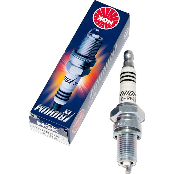 Set Di Candele Ngk 10X DPR8EIX-9 Candela All'iridio Soppressa, Filettatura Lunga 19,0 Mm Ø 12,0 Mm Esagono 18,0 Mm, Distanza Tra Gli Elettrodi 0,90 Mm, Potere Calorifico 8, 2202-image