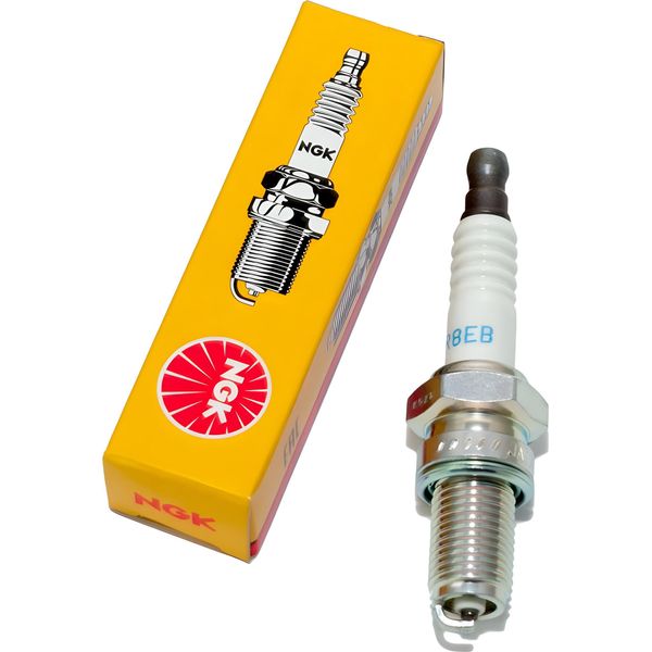 Set Di Candele Ngk 10X DR8EB Con Soppressione Delle Interferenze, Filettatura Lunga 19,0 Mm Ø 12,0 Mm Esagono 18,0 Mm, Distanza Tra Gli Elettrodi 0,75 Mm, Potere Calorifico 8, Dado Di Collegamento Sae Fisso, 4855-image