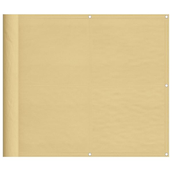 Vidaxl Schermo Privacy Per Balcone Colori Sabbia 90X500 Cm 100% Poliestere Oxford-image