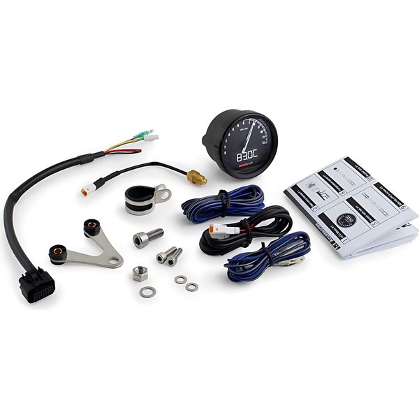 Tachimetro Koso D48 TNT-05 12.000 Rpm Anello Universale In Argento-image