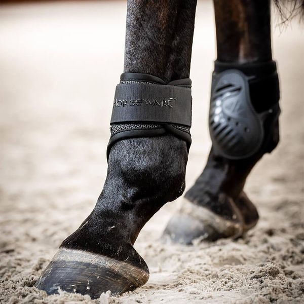 Horseware Pro Bamboo Fetlock Boots, Taglia:M, Colore:Nero/Nero-image