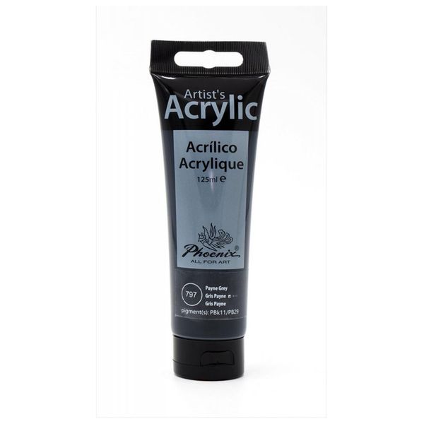 Phoenix Acrylfarbe, 125 Ml, Grigio Di Payne-image