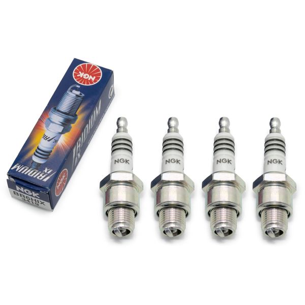 Set Di Candele Ngk 4X BR6HIX Candela All'iridio Con Soppressione Delle Interferenze, Filettatura Corta 12,7 Mm Ø 14,0 Mm Esagono 20,8 Mm, Distanza Tra Gli Elettrodi 0,75 Mm, Potere Calorifico 6, 3419-image
