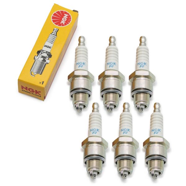Set Di Candele Di Accensione Ngk 6X BPR7HS Con Soppressione Delle Interferenze, Filettatura Corta 12,7 Mm Ø 14,0 Mm Esagono 20,8 Mm, Distanza Tra Gli Elettrodi 0,75 Mm, Potere Calorifico 7, 5541 / 6422 / 6873-image