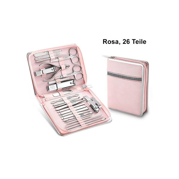 Tpfbeauty ManiküRe- & PediküRe-Set 26-Teilig Aus Kunstleder - Rosa-image