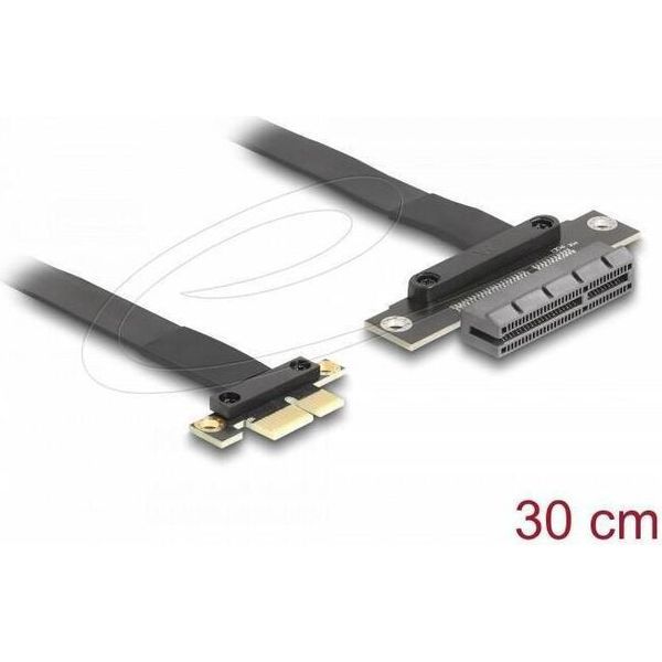 Delock Riser Karte Pci Express 3.0 X1 Stecker Zu X4 Slot Mit Kabel 30 Cm (81495)-image