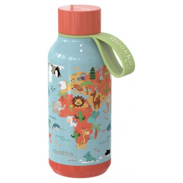 Quokka Kids Solid, Borraccia / Thermos In Acciaio Inox Con Fiocco Map Of Life, 330Ml, 40146-image