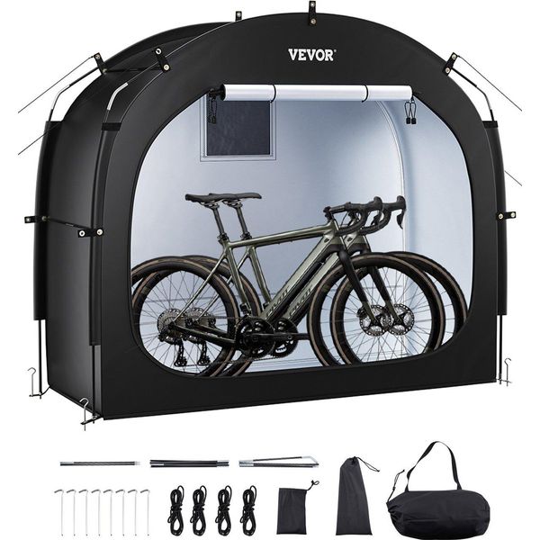 Tenda Per Biciclette Garage Per Biciclette Capannone Per 1-2 Biciclette 195X81X173Cm-image