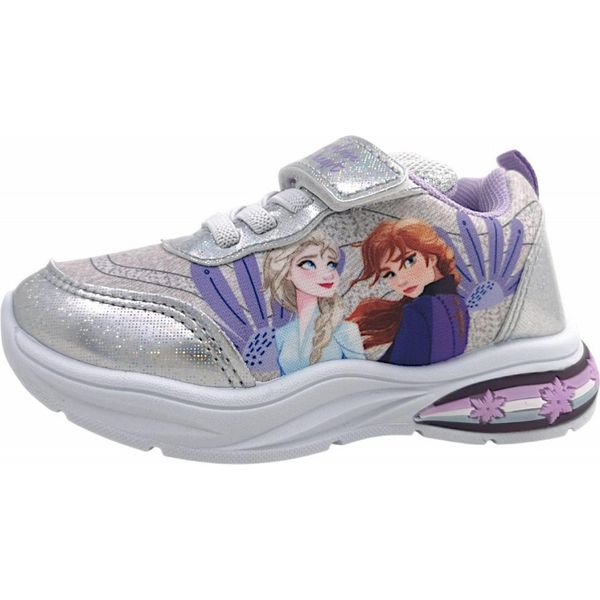 Scarpa Con Velcro Leomil Da Bambina In Argento, Taglia 26-image
