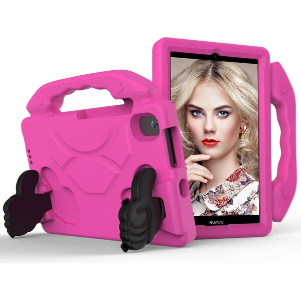 Custodia Per Bambini Per Lenovo Tab M8 4Th Gen/Tab M8 Hd/Tab M8 Fhd 2Nd Gen/Tab M8 3Rd Gen, Custodia Leggera In Schiuma Eva Con Maniglia E Supporto Rosa-image