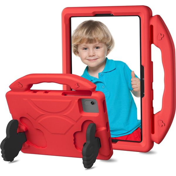 Custodia Per Bambini Per Lenovo Tab M11 2023 Tb-330Fu/Xiaoxin Pad 2024 11" TB-331FC, Leggera Custodia In Schiuma Eva Con Maniglia E Supporto Rosso"-image