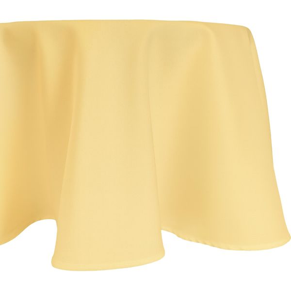 Tovaglia Ø 160 Cm Per Tavolo Da Cucina E Da Pranzo In Giallo-image
