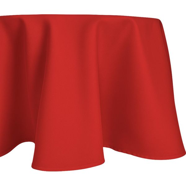 Tovaglia Ovale 160 X 220 Cm Per Tavolo Da Cucina E Da Pranzo In Rosso Scuro-image