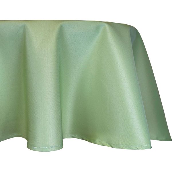 Tovaglia Ø 160 Cm Per Tavolo Da Cucina E Da Pranzo In Verde Chiaro-image