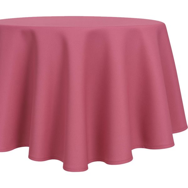Tovaglia Ø 135 Cm Per Tavolo Da Cucina E Da Pranzo In Rosa Scuro-image