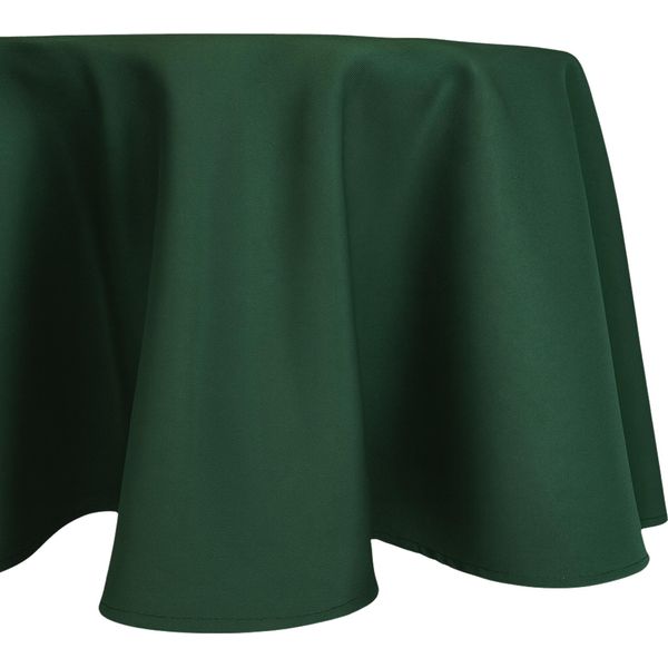 Tovaglia Ø 135 Cm Per Tavolo Da Cucina E Da Pranzo In Verde Scuro-image