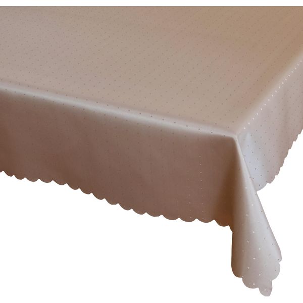 Tovaglia 130 X 225 Cm In Marrone Chiaro Per Tavolo Da Pranzo E Cucina-image