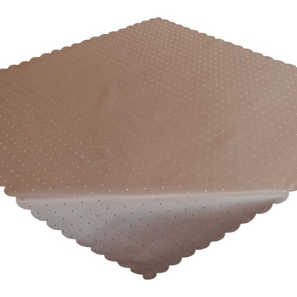 Tovaglia 110 X 110 Cm In Marrone Chiaro Per Tavolo Da Pranzo E Cucina-image