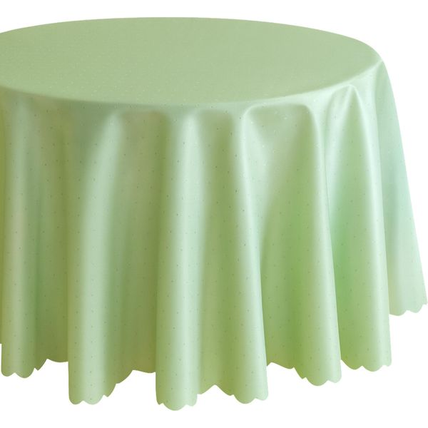 Tovaglia Ø 130 Cm In Verde Chiaro Per Tavolo Da Pranzo E Cucina-image