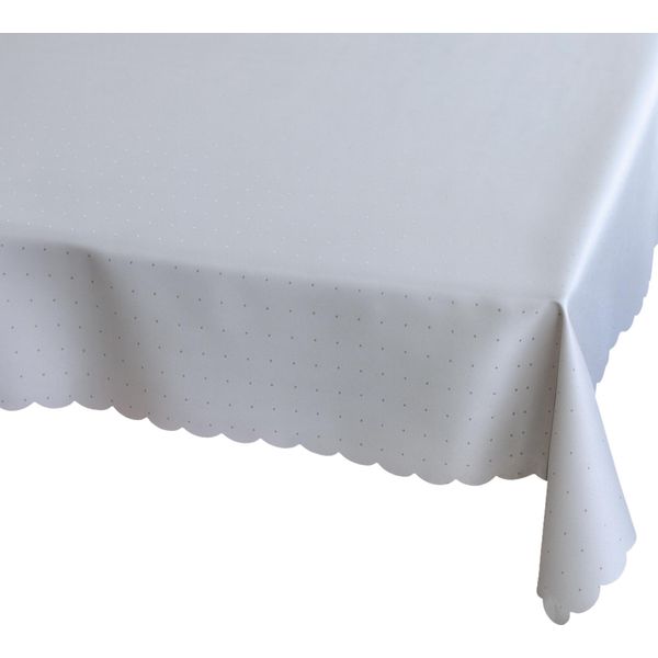 Tovaglia 130 X 225 Cm In Grigio Chiaro Per Tavolo Da Pranzo E Cucina-image