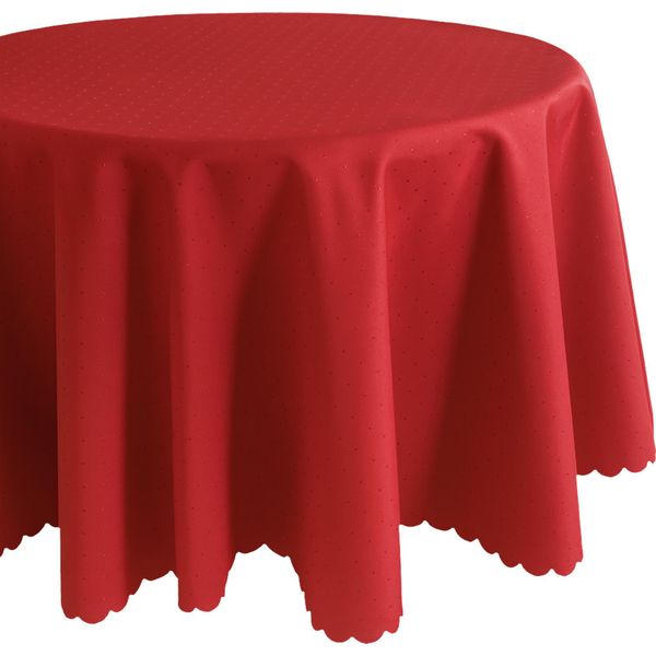 Tovaglia Ø 170 Cm In Rosso Per Tavolo Da Pranzo E Cucina-image
