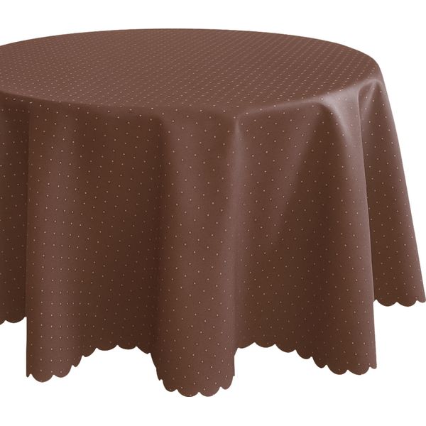 Tovaglia Ø 170 Cm In Marrone Per Tavolo Da Pranzo E Cucina-image
