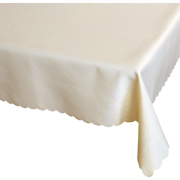Tovaglia 130 X 170 Cm In Bianco Crema Per Tavolo Da Pranzo E Cucina-image