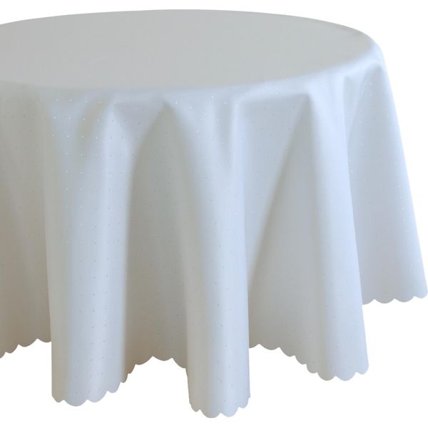 Tovaglia Ø 130 Cm In Grigio Chiaro Per Tavolo Da Pranzo E Cucina-image