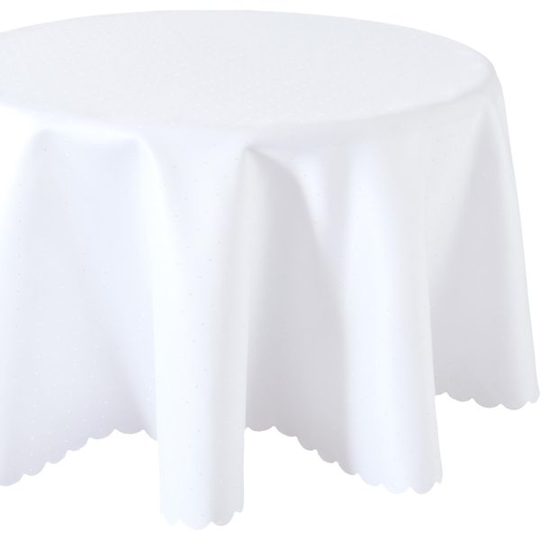Tovaglia Ø 170 Cm In Bianco Per Tavolo Da Pranzo E Cucina-image