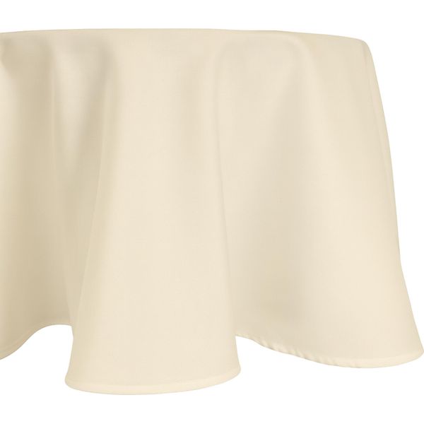 Tovaglia Ø 160 Cm Per Tavolo Da Cucina E Da Pranzo In Bianco Crema-image