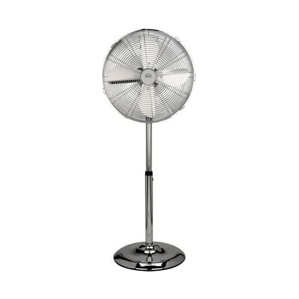 Dcg Eltronic VE1675 Ventilatore A Piantana Cromato 3 Velocità Altezza Regolabile-image