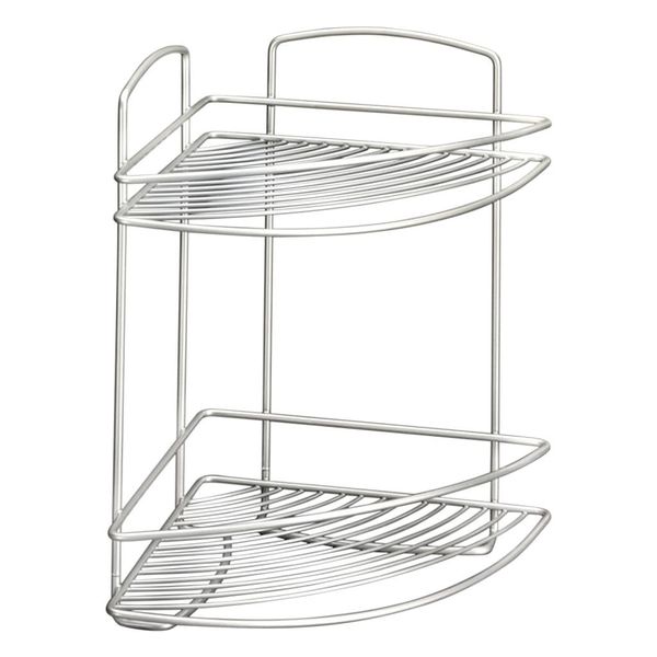 Metaltex Onda Badkamer-Hoekrek 2 Etages 22X22X35 Cm Zilver-image