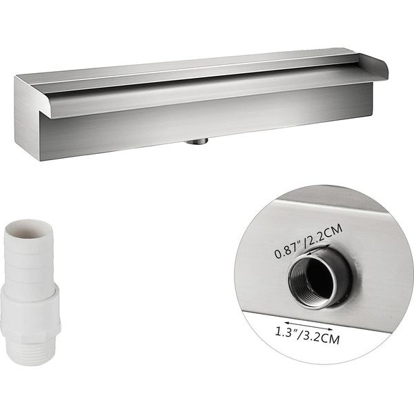 Fontana Per Piscina, In Acciaio Inox, Effetto Cascata, Facile Installazione, SW300-image