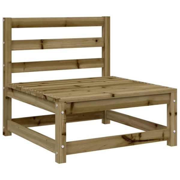 Divano Da Giardino Senza Braccioli 70X70X67 Cm In Legno Di Pino Impregnato-image