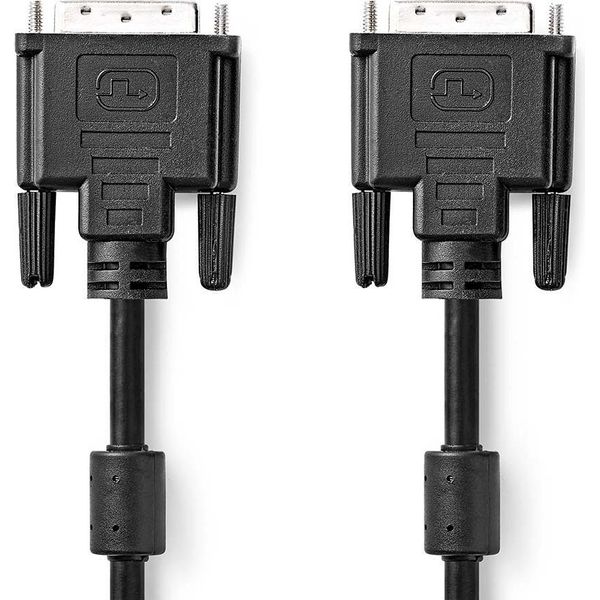 Cavo Dvi | DVI-D 24+1 Pin Maschio | DVI-D 24+1 Pin Maschio | 2560X1600 | Nichelato | 2,00 | Dritto | Pvc | Nero | Etichetta-image