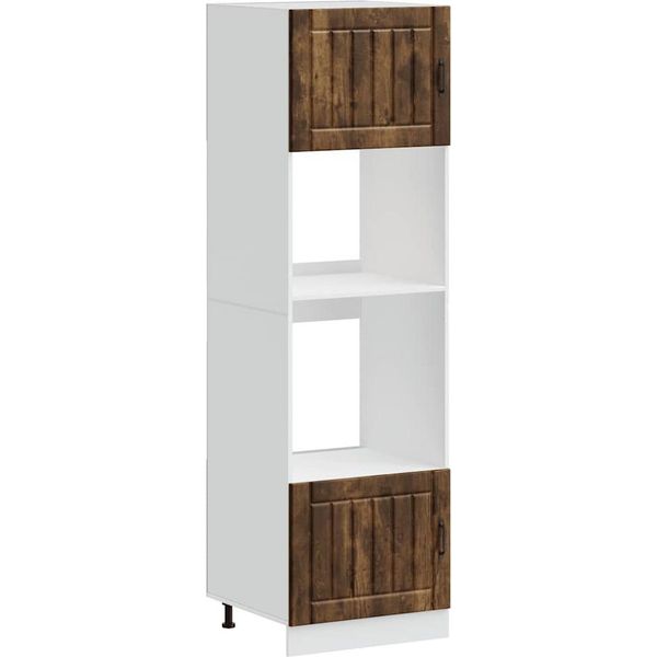 Vidaxl Mobili Da Cucina 2 Pezzi. Materiale A Base Di Legno Rovere Affumicato Lucca-image