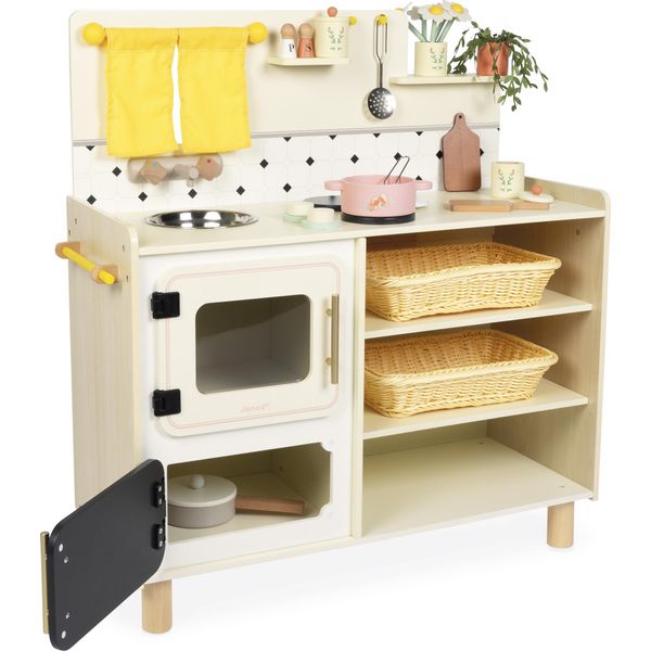 Cucina Da Gioco In Legno Janod - Grande Cucina Per Bambini Attrezzata Con Accessori-image