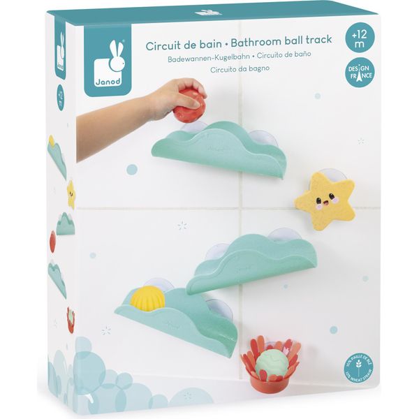 Giocattolo Da Bagno Janod - Pista Per Palline - Pista Sensoriale Da Bagno Per Bambini-image