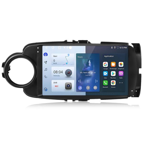 9' Carplay Navigazione Android13 6+128GB Dab Radio 8Core Per Toyota Yaris 2012-2017 Autoradio Bt Swc Wifi Dab+ 4GSIM Fm-image