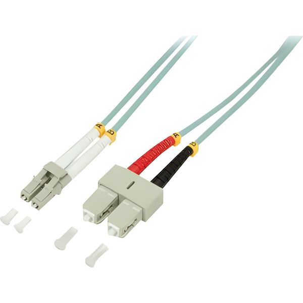 Logilink Cavo Patch Duplex In Fibra Ottica OM3 50/125µ Lc/Sc Turchese 1 M-image