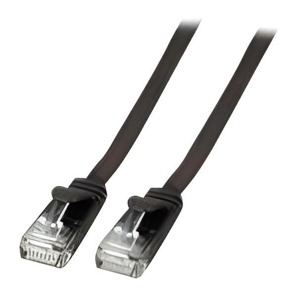 Efb K8107SW.0,5 Efb RJ45 Flachpatchkabel U/Utp, Cat.6A, Pvc, 0,5M, Schwarz-image