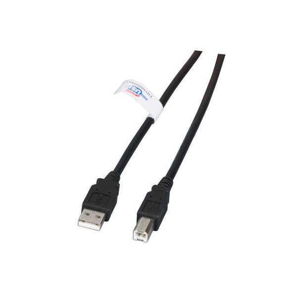 Efb K5203.0,5 Efb USB2.0 Anschlusskabel A-B, St.-St., 0,5M, Schwarz, Lszh-image