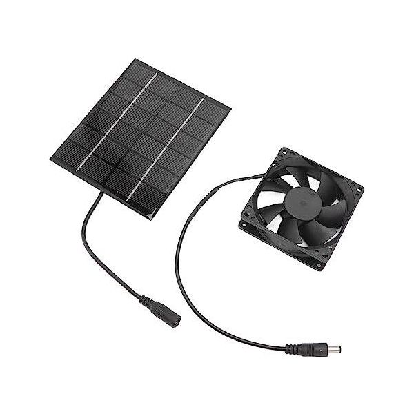 Ventilatore Solare, Ventilatore, Ventilatore A Pannello Solare, Ventilazione Dell'aria Di Scarico, Nero, 8 Cm X Cm, A Energia Solare, Sicurezza Doppia-image