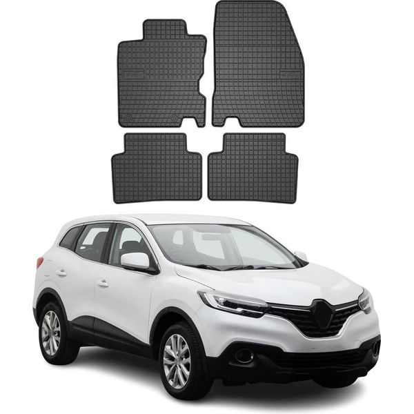 2015-2018 Renault Kadjar Tappetini In Gomma Nera 4 Pz-image