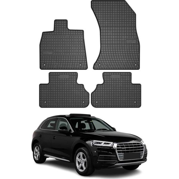 2017-2024 Audi Q5 Fy Tappetini In Gomma Nera 4 Pz-image