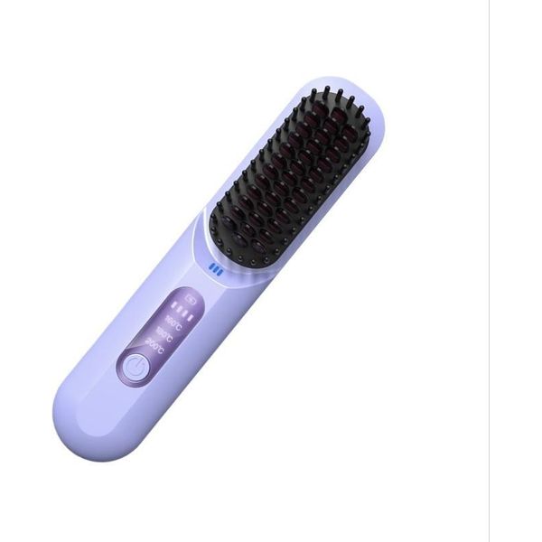 Inf Spazzola Lisciante Portatile Senza Fili: Styling Senza Fili Per Casa E Viaggi Viola-image