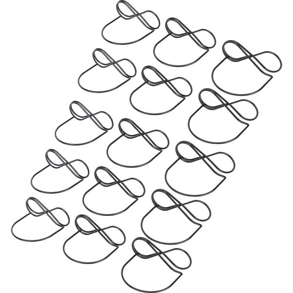 15Pcs Portabiglietti Da Visita Filo Metallico Etichetta Display Stand Per Memo Foto Immagine Numero Segnaposto Nero-image