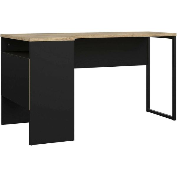 Scrivania Function Plus Nero Opaco / Struttura In Rovere-image