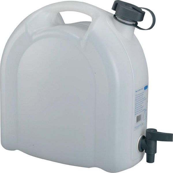 Tanica Dell'acqua 10L Bianca Impilabile In Pe C. Rubinetto Di Scarico-image